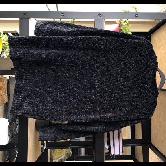 Plush knitted cardigan - black - Picture 3 of 5